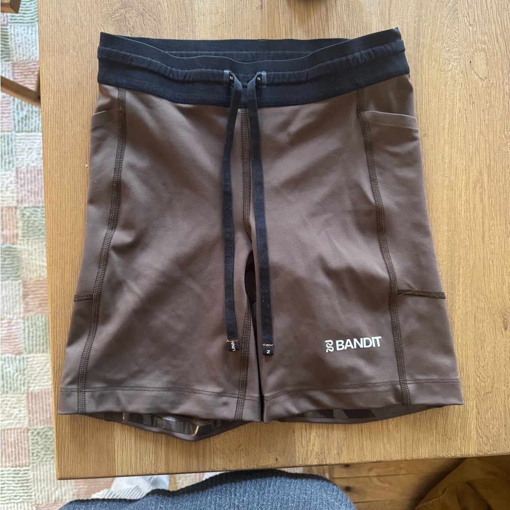 Bandit Women's Brown Athletic Shorts with Drawstring Waist